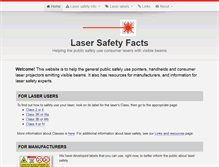 Tablet Screenshot of lasersafetyfacts.com